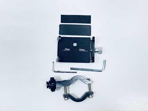 Крепление для телефона, алюминиевое, регулируемое, цвет черный (087), код 3258113