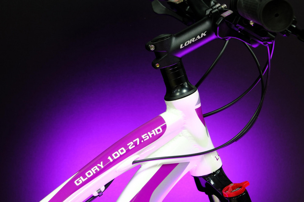 Lorak Glory 100 HD 27.5 Белый/Фиолетовый рама 15 (на рост 141-160)